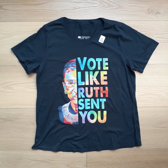 Vote Like Ruth Sent You - New Women's 1X Black T-Shirt - Picture 4 of 4